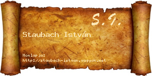 Staubach István névjegykártya